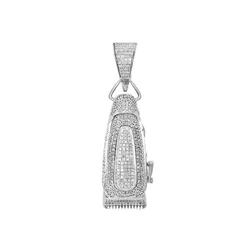 Hot Sale Hip Hop Jewelry Micro Pave CZ Personalized Barber Knife Pendant for Men