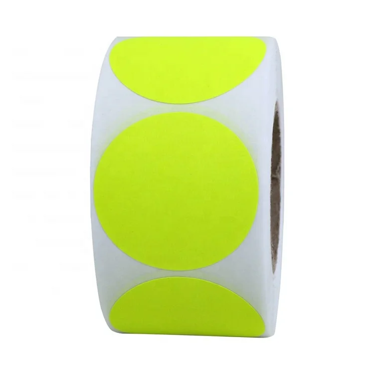 Hybsk 1.5 Inch Fluorescent Red Blank Target Pasters For Shooting 500 Adhesive Target Stickers Per Roll