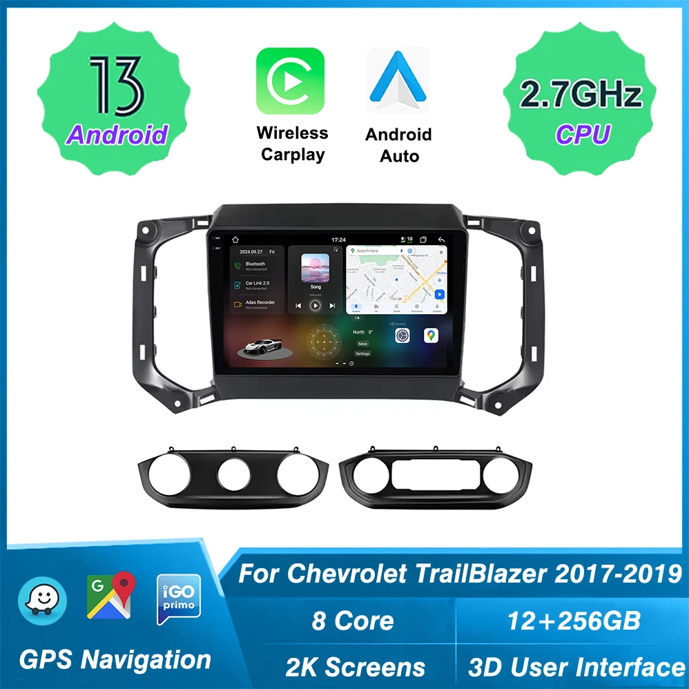 2 din автомагнитола android carplay для Chevrolet TrailBlazer 2017-2019 GPS навигатор головное устройство авто радио с Carplay wifi BT