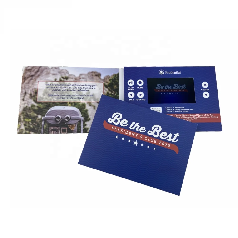 New Arrival Lcd Greeting Card/Video Mailer For Business Promotion