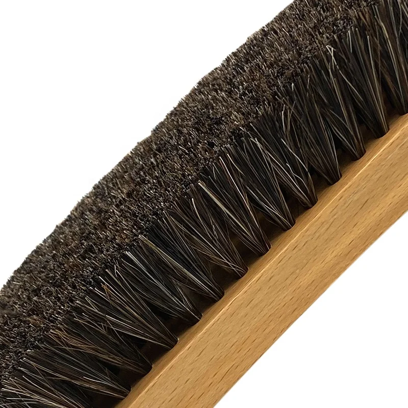Wholesale LOW MOQ 100% Horse Hair Wood Shoe Cleaning Brush