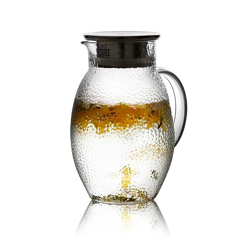 2022 Hot sale New design high borosilicate glass water bottle with lid cold water bottle