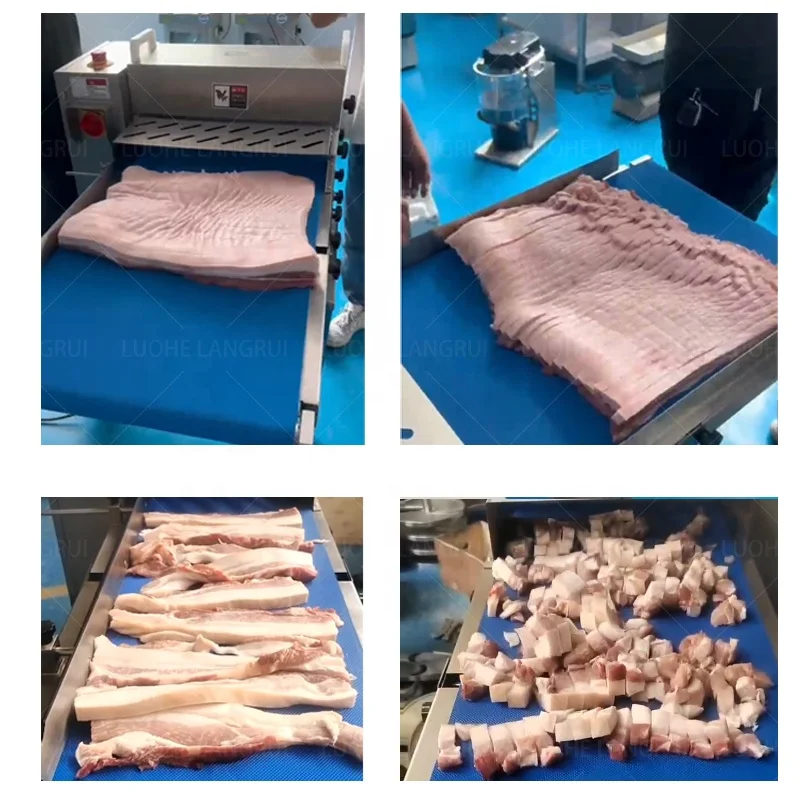 Chilled Pork Cutting Machine Beef Cutter Food Process Equipment Automatic Frozen Boneless Beef Steak Cutting Slice Machine