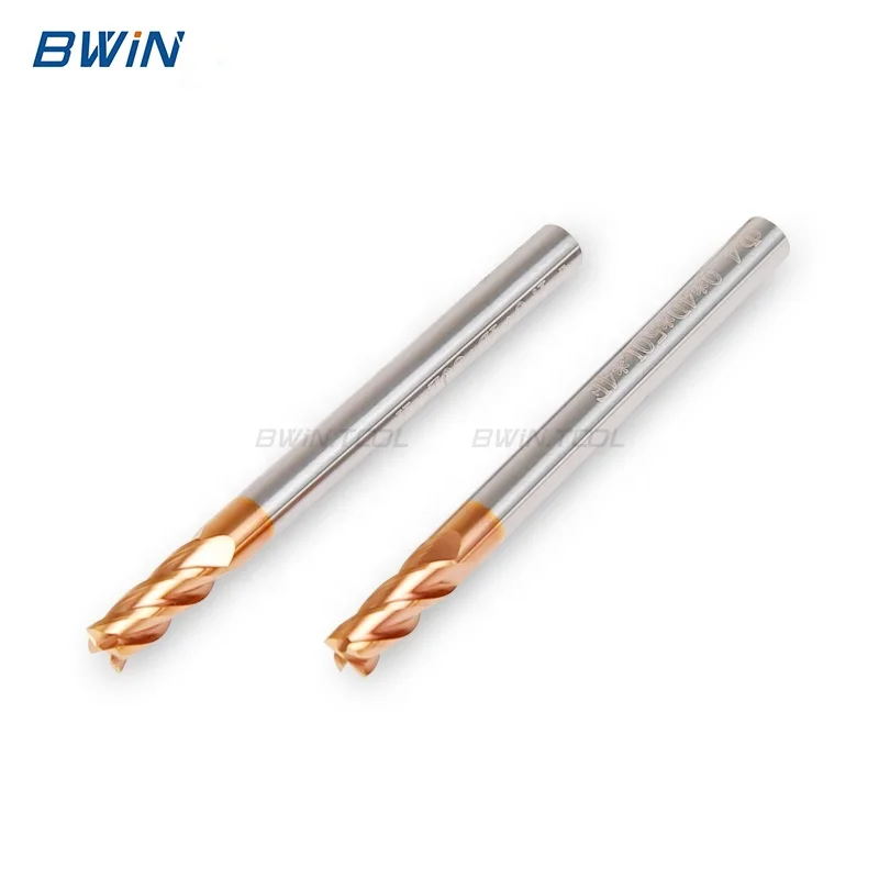 BWIN manufacture 4 Flute Solid tungsten Carbide Milling Cutter cnc End Mill for Stainless Steel