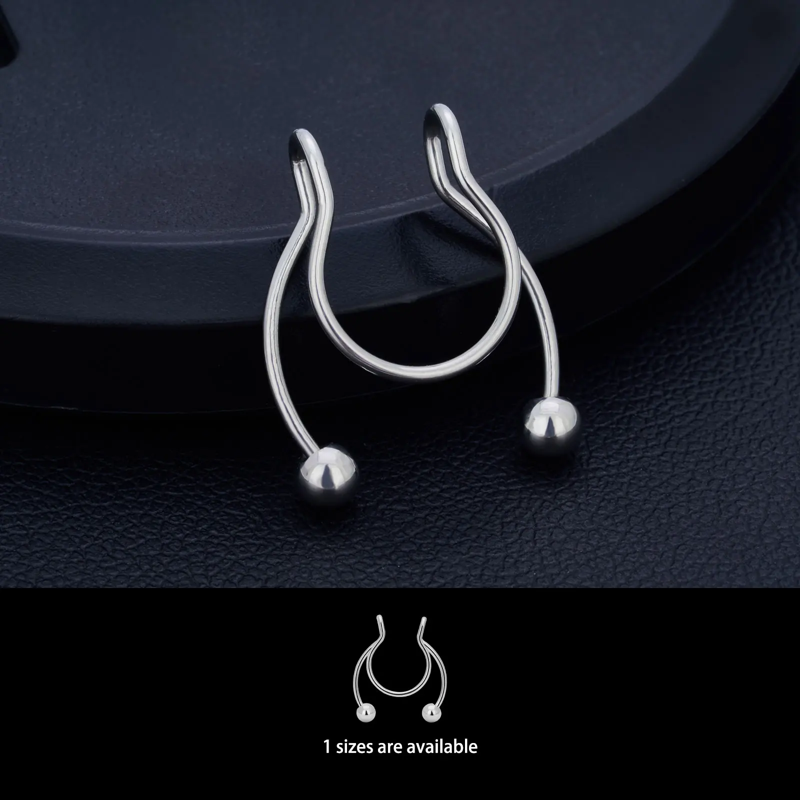 Fashion antler 316L Stainless steel nose ring trend personality septum U-shaped nose ring nose clip