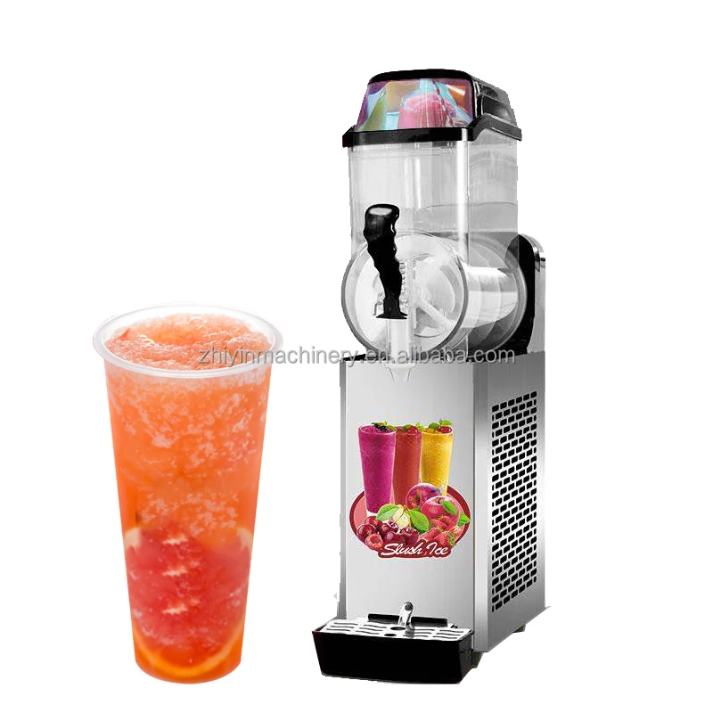 Ice Slushie Drink Making Beverage Machine With 1 Tank Granita Slush Cocktail Syrup Machine