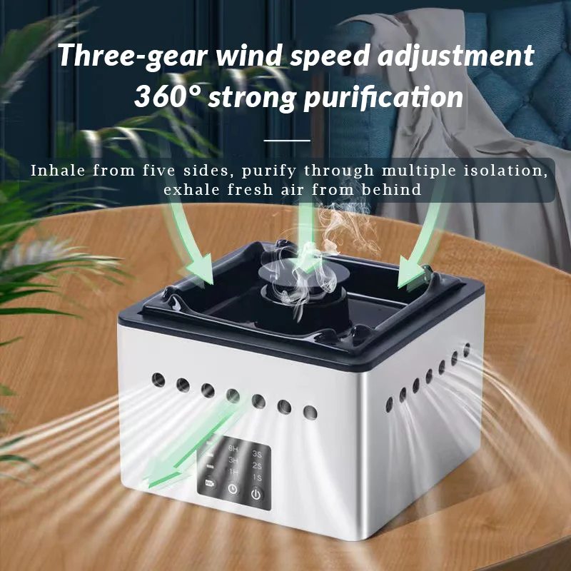 portable smart ashtray ashtray vaccum ashtray with fan