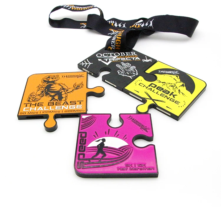 Custom Sports Medals for Running Cycling Puzzle Sports-Quality Finisher 5K Run Marathon From Manufacturer