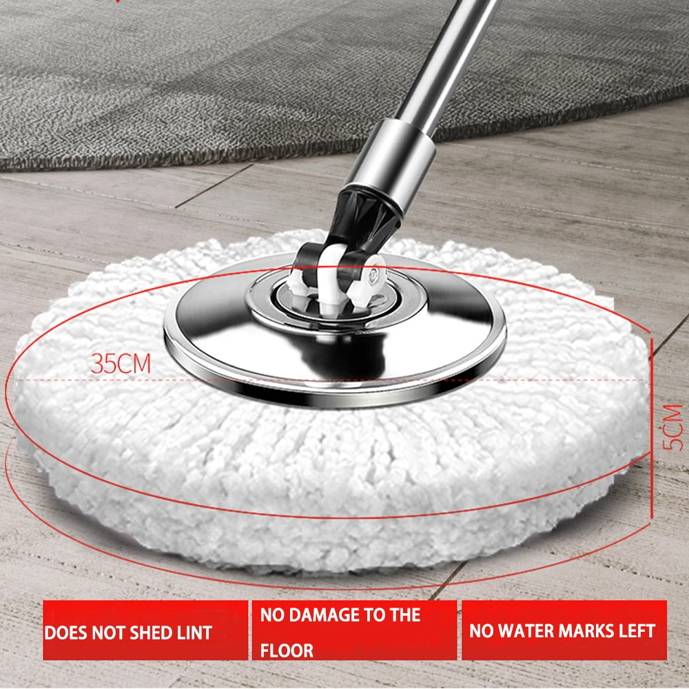 Quality Supermarket Supply 360 Stainless steel Bucket Super Absorbent Fiber Cloth Mops Cleaning Floor Spin Mop And Bucket Set