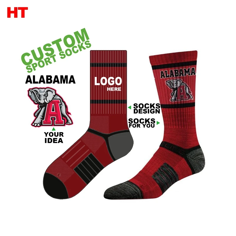 HT-088 персонифицированный дизайн логотип скейт трубка для баскетбола спортивные носки спортивных товаров собственный дизайн oem спортивные носки