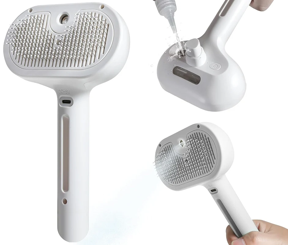 Wholesale Steamy Cat Brush Dog Pet Hair Remover Comb Brush with Water Tank Cat Cleaner Brush for Shedding Pet Grooming Product