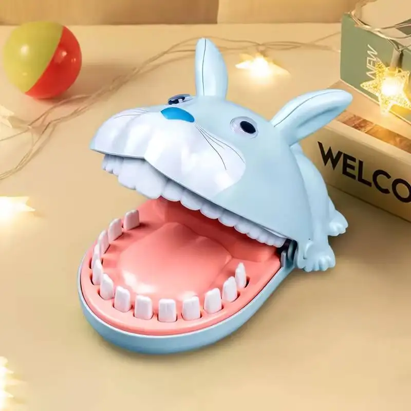 Cartoon design kids educational toys practical joke bite finger toy funny gadgets plastic kids toys dinosaurs