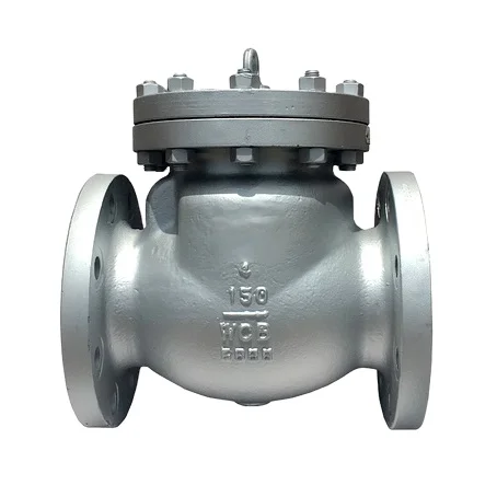 vertical horizontal water full opening swing type wcb casting flanged non return check valve