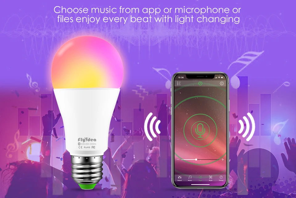 
High Quality RGBCW Ifttt Rechargeable Led Lamp E27 9w Wifi Led Bulb Lights TUYA 