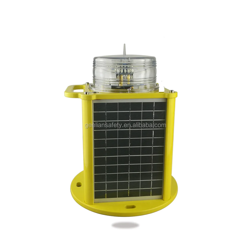 aircraft warning lighting for tower crane/Solar Power low intensity Red fixed LED aviation obstruction lights