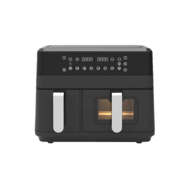 2400W 3.5L+6L Large Capacity Touch Screen Visual Window Smart Double Dual Air Fryer Digital Electric
