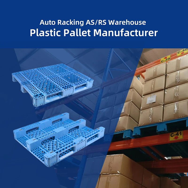 Hdpe Heavy Duty Euro Reinforced Flat Feet Plastic Rack Recycled Plastic Pallet For Asrs System
