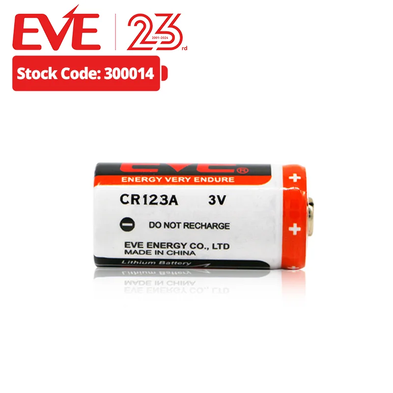 EVE CR123A Limno2 Batteries 3V 1.5Ah Non Rechargeable high quality Smoke Detector 3 volt 1500mAh primary batteries