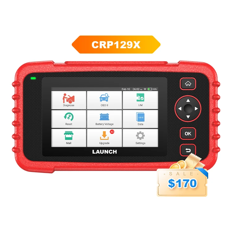 2023 Launch CRP129x X431 CRP129E for OBD2 ENG ABS SRS AT Diagnostic Tools and Oil/Brake/SAS/TMPS/ETS Reset functions PK crp123