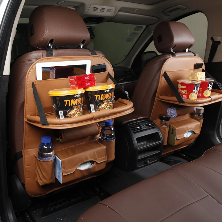 new design car back front seat protector organizer with lots of pockets