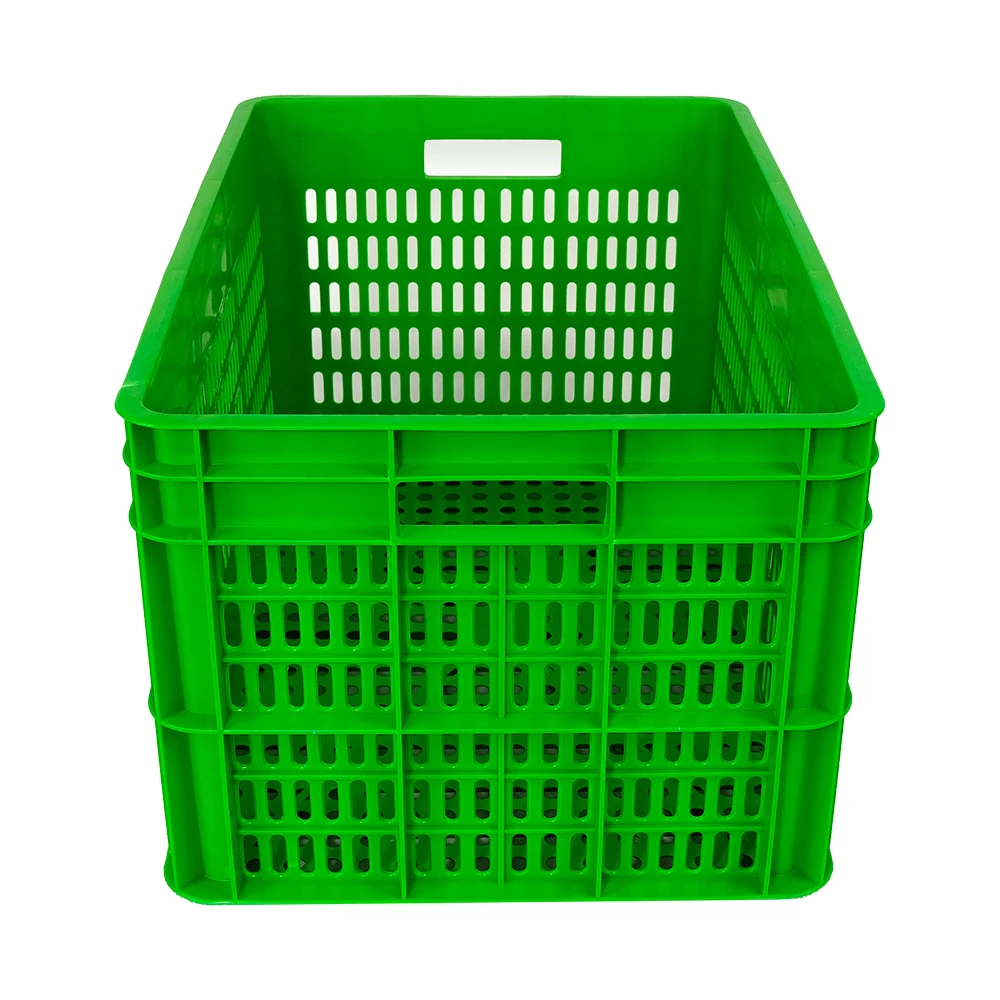 Plastic stackable basket mesh PP PE 600*400*320mm customized basket plastic vegetable crate