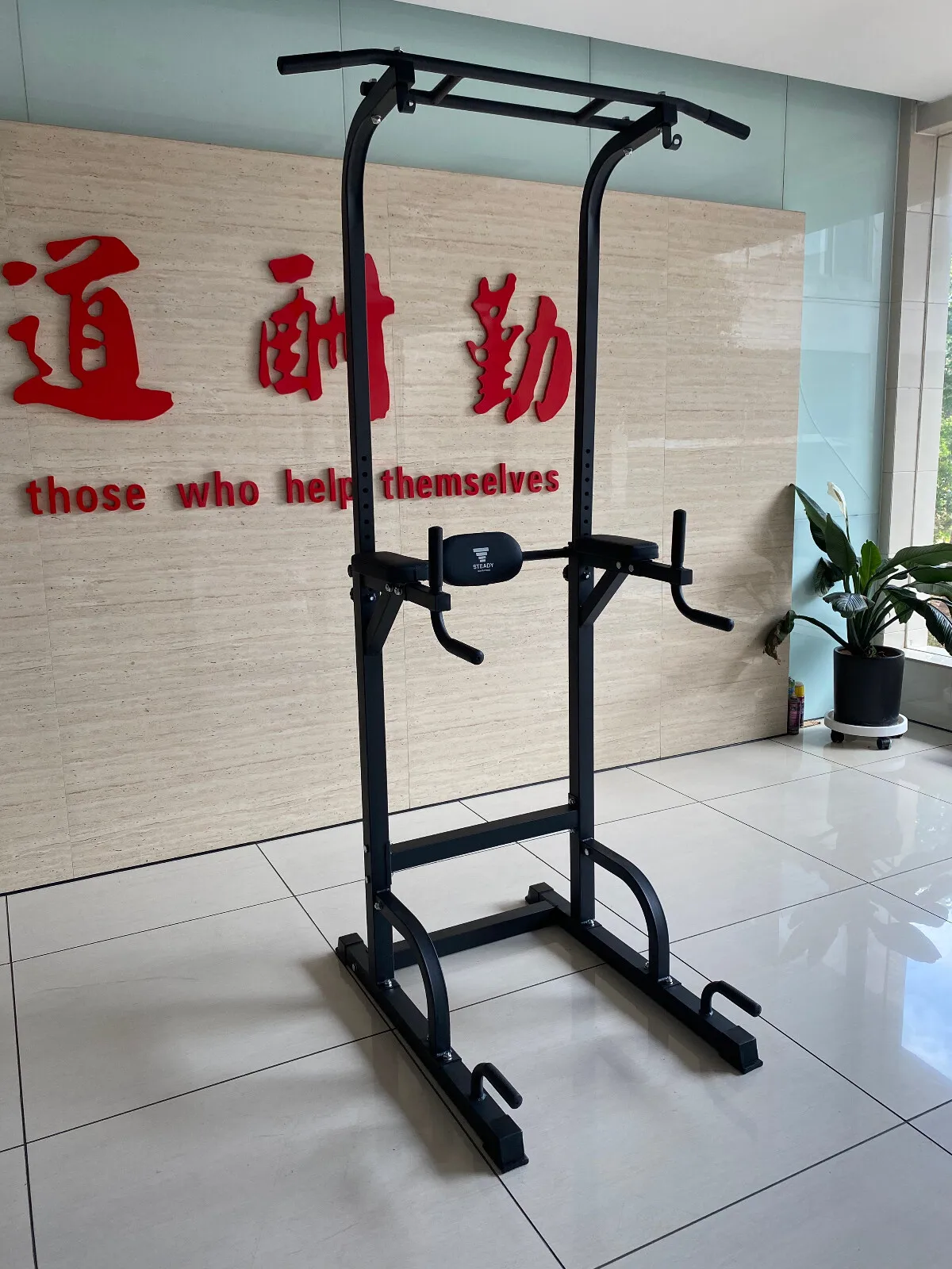 Heavy-Duty Dip Station with Adjustable Height for Total-Body Workouts at Home