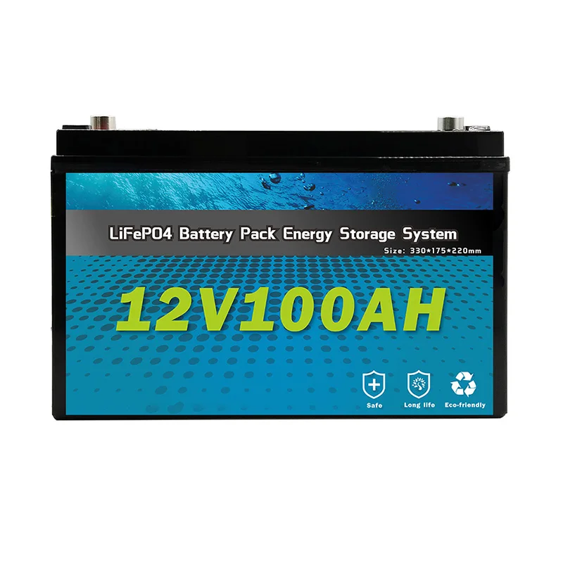 High quality safe Rechargeable 12V 100Ah LiFepO4 lithium ion batteries pack for motor homes EV car