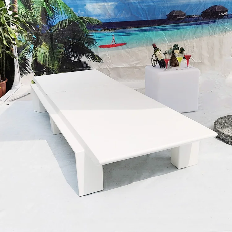 High quality Outdoor furniture poolside sunbed outdoor chaise lounge Anti-UV sun lounge chair for pool