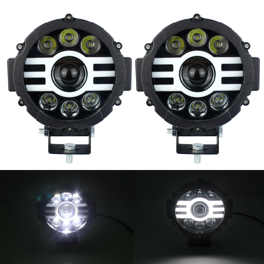 Led Worklight 7inch 45W Work Light For Offroad 12v Headlight Spotlight  for Truck Tractor Boat Trailer 4x4 ATV SUV