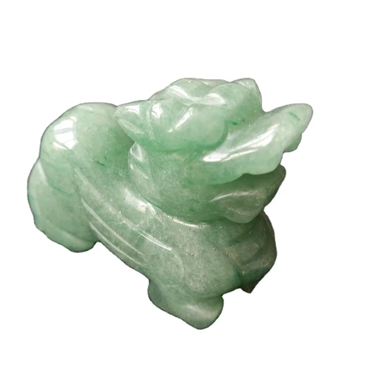 Зеленый нефрит Дракон Статуя оптом rocks украшения ручной работы драконы