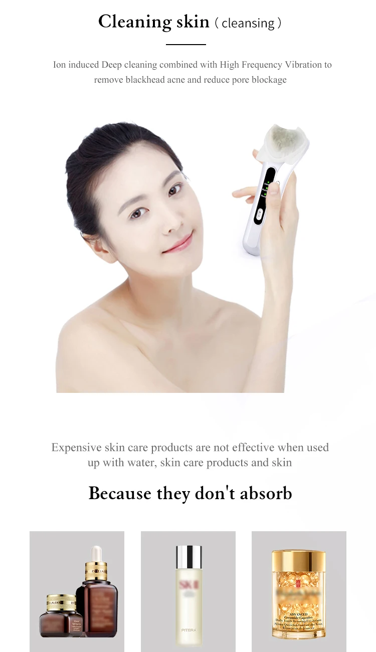 Deep Nourish Import Warm Export Ion Facial Clean Massager for Gift