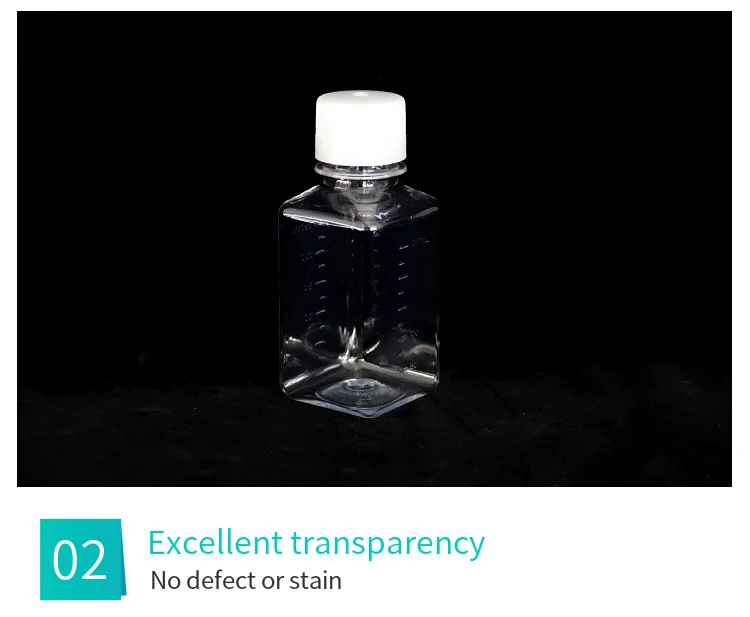 Food Grade Plastic Cell Culture products Transparent plastic bottle Leakproof for cell culture