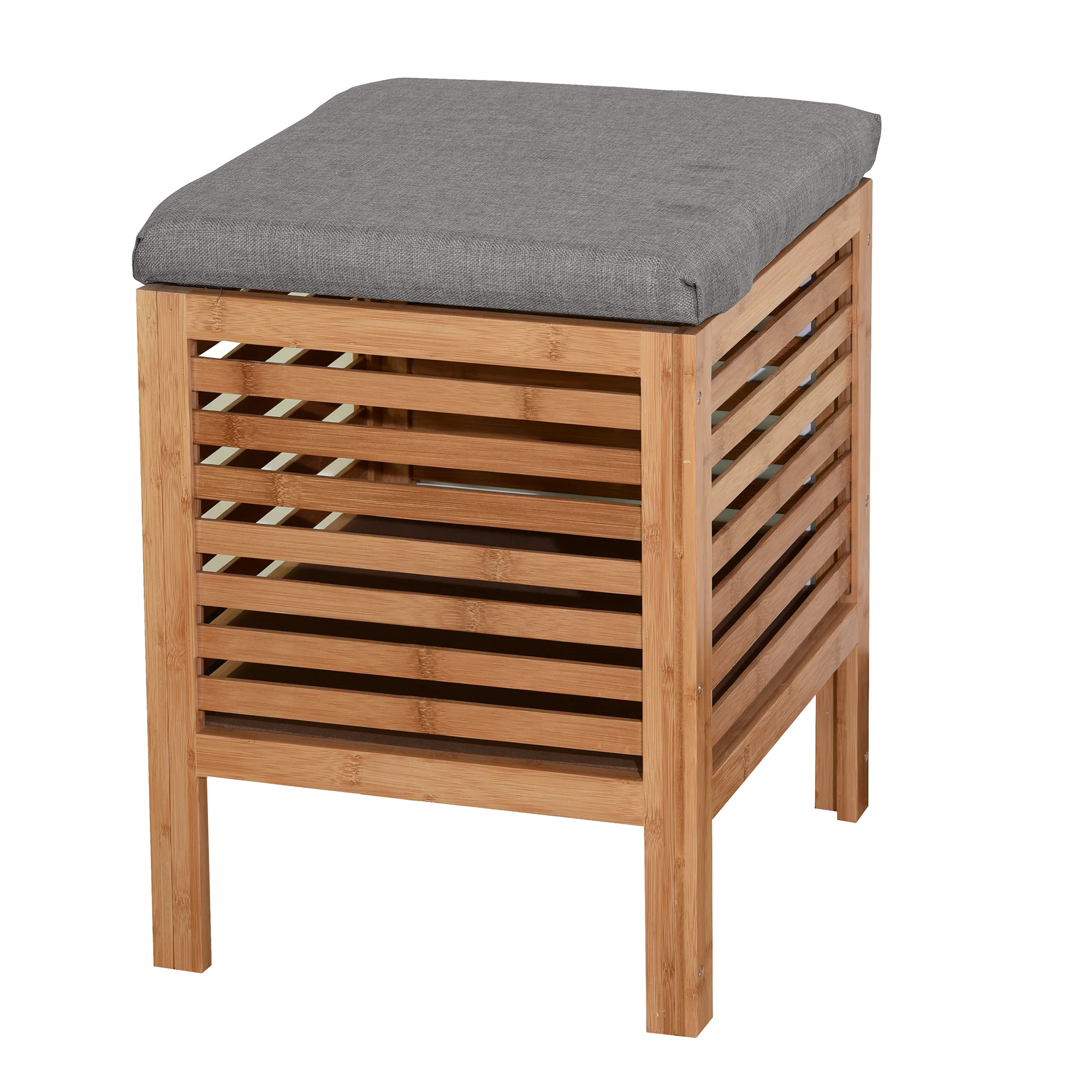 Laundry clothes basket with big storage cushion seated collapsible large laundry basket  furniture