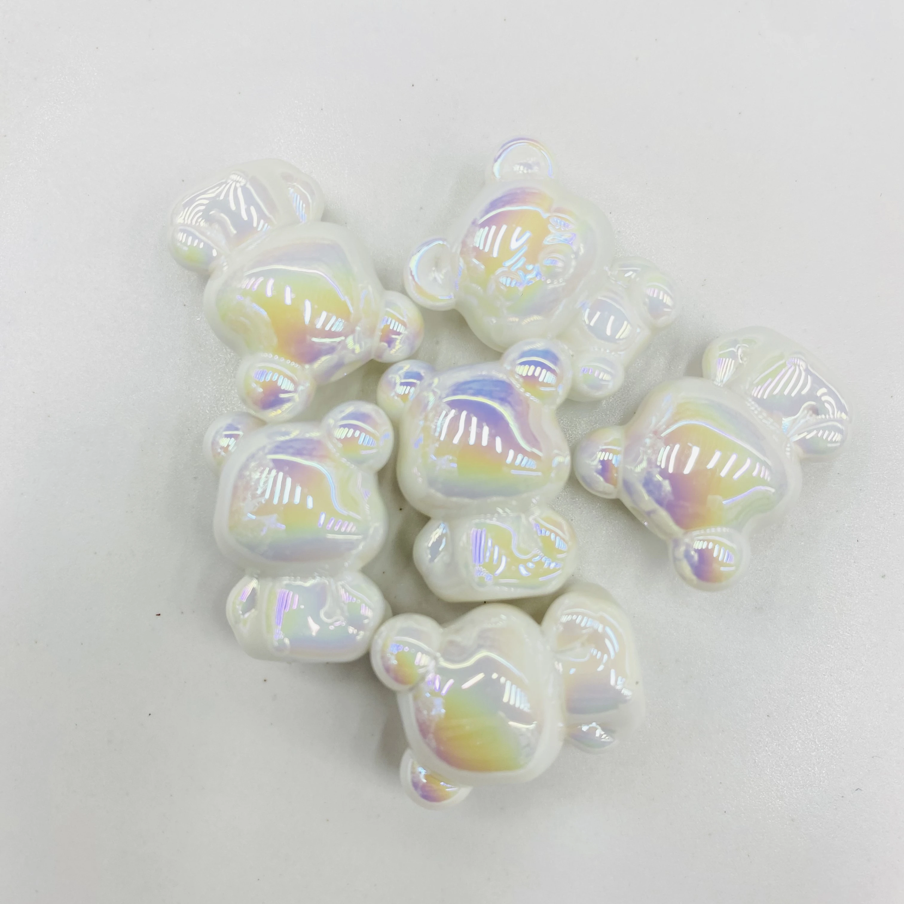 AB Color ACrylic DIY Plastic & Lucite Beads Cute Cartoon Violent Bear Bracelet & Necklace Accessories Wholesale Jewelry Making