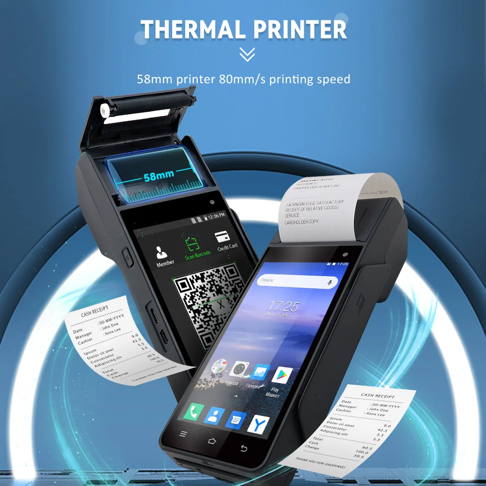 5 inch 58mm POS USB BT High Quality Thermal Printer All In One Touch Screen Pos System For Restaurant