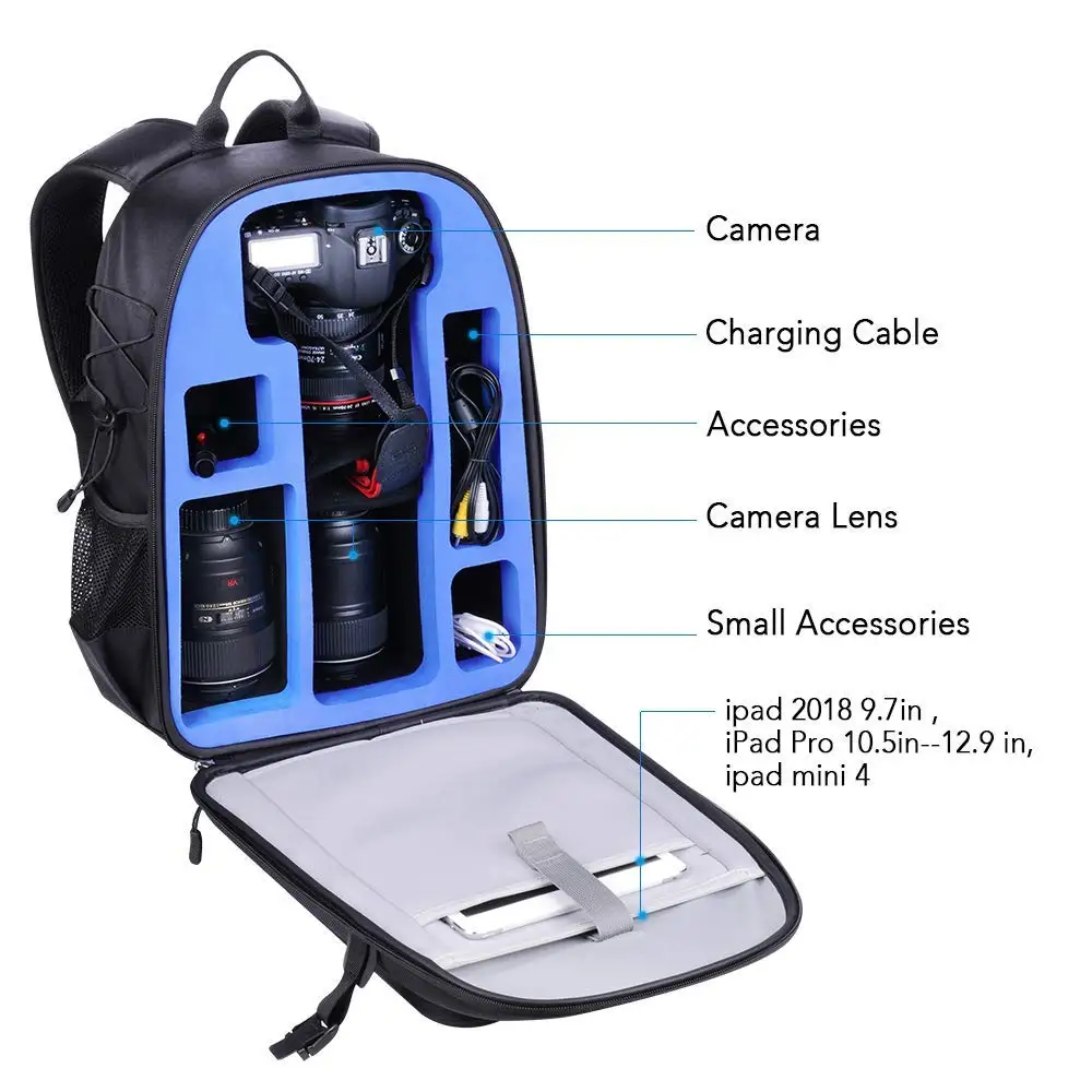 Smatree CP2500 Hard Shell Shockproof Camera Backpack for  Nikon/Canon/Sony/Pentax/GoPro DSLR/SLR