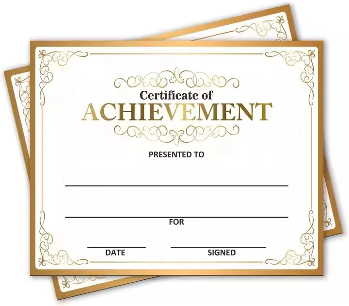 Custom Anti-counterfeiting Hologram Strip Line Certificate of Security Degree Certificate Paper with Embossed