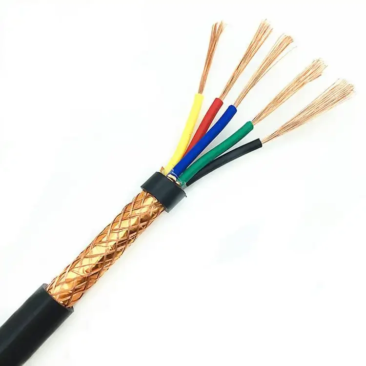 RVVP RVV Power Cable Multi-core Aluminum Foil BC TC PVC Sheath 2x2.5mm Electric Flexible Control Cable