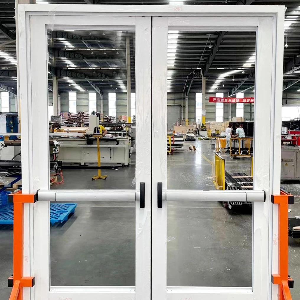 Apartment Fireproof Fire Rated Emergency Escape Door Hardware Exterior Secure Aluminum Doors