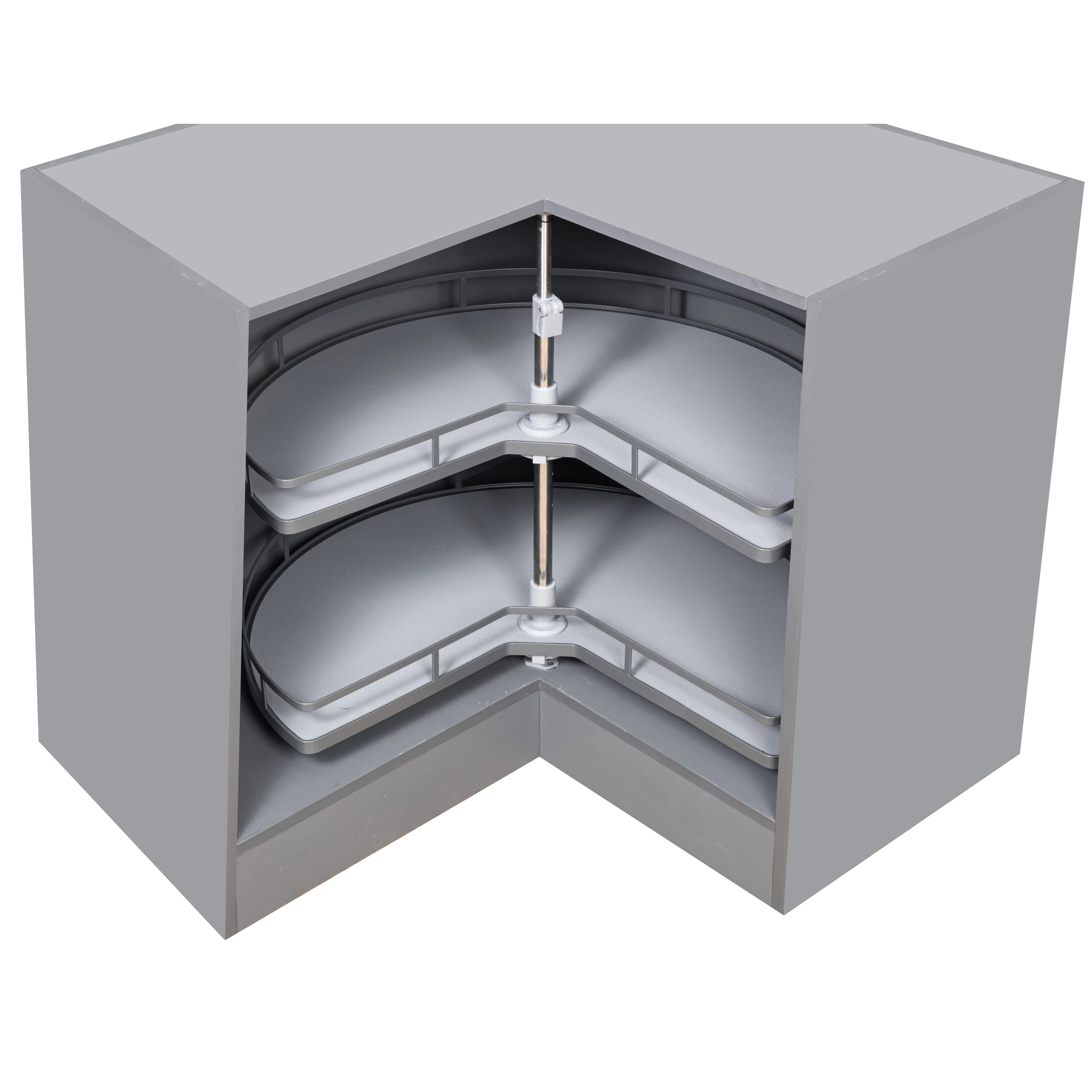 270 Dish turntable basket pan Corner kitchen wardrobe basket Double non-slip rotary pull basket