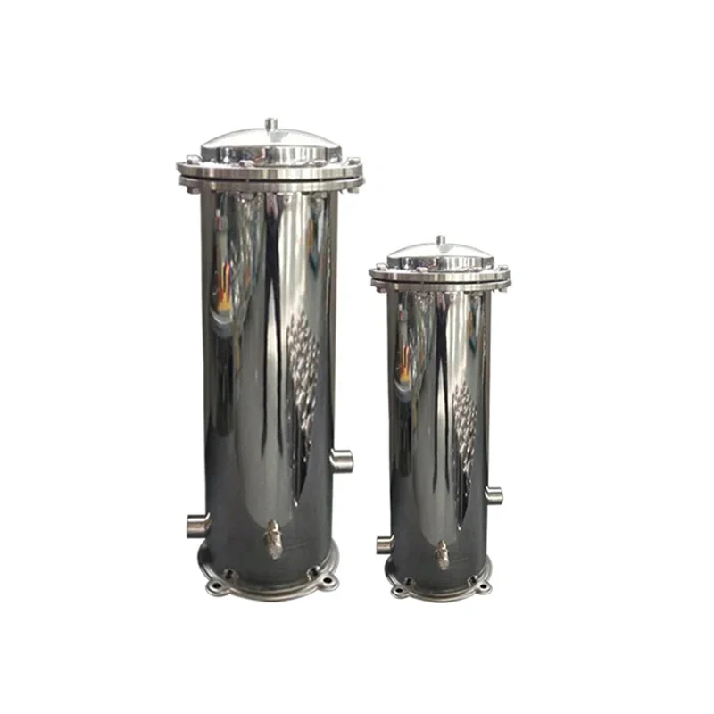 10 inches 3-core high flow stainless steel water filter housing chemical machinery equipment filter