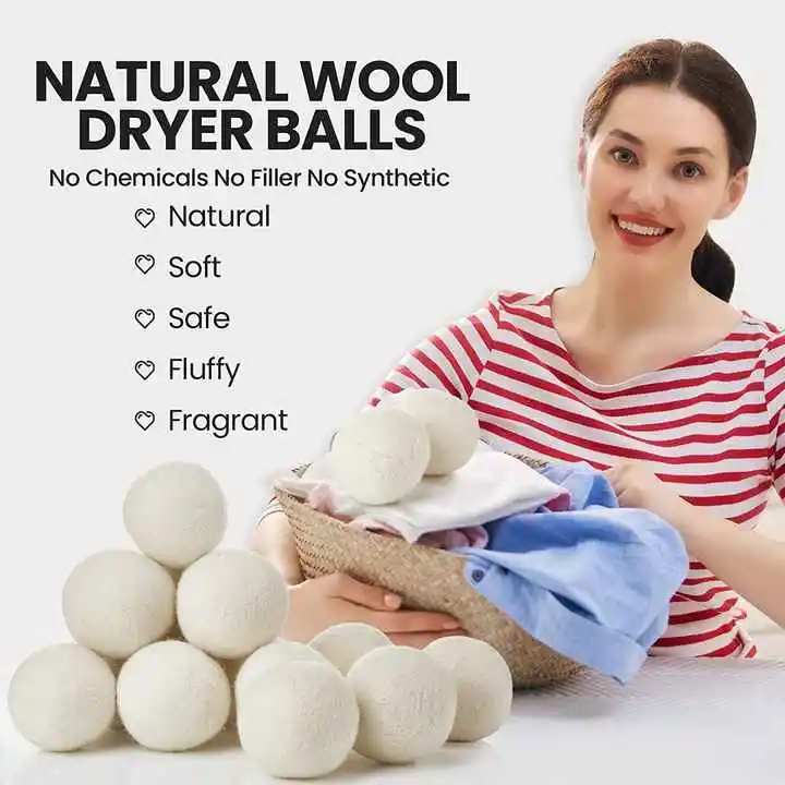 2025 Top Selling Product In USA 3pack New Zealand Natural Organic Wholesale Felt Wool Dryer Ball For Drying MACHINE