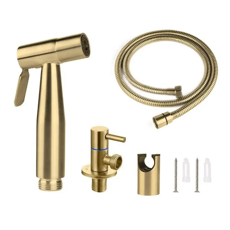 Toilet Bidet Faucets sprayer Bathroom Stainless steel Single Cold Water Taps Spray Gun