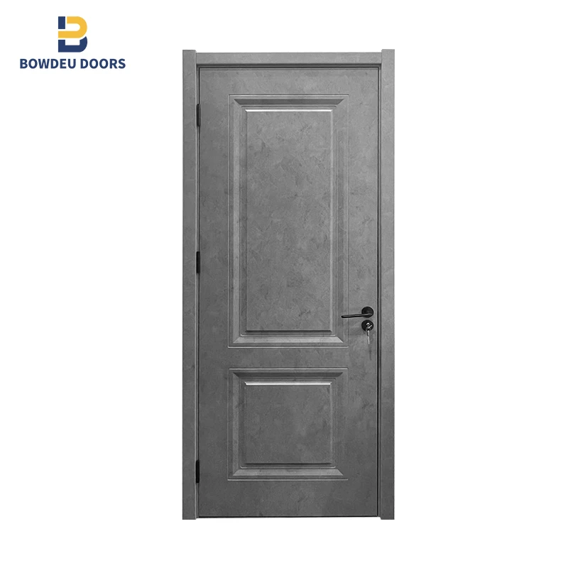 Cheap Price Prehung Wooden Internal HDF Moulded 6 Panel Interior Doors White Primer Doors Fully Finished Doors