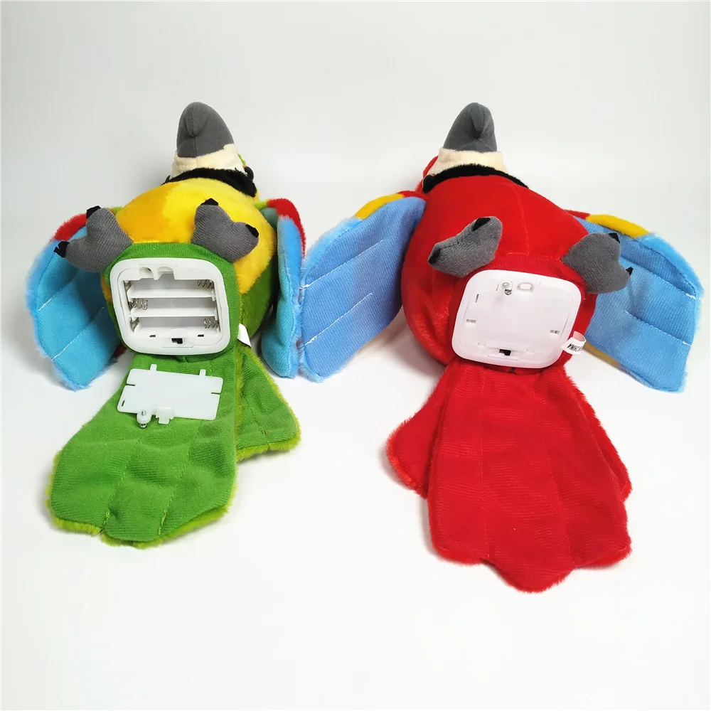 Flapping Wings & Repeat Talking & Singing Electric Stuffed Animals Plush Parrot Toys for Kids