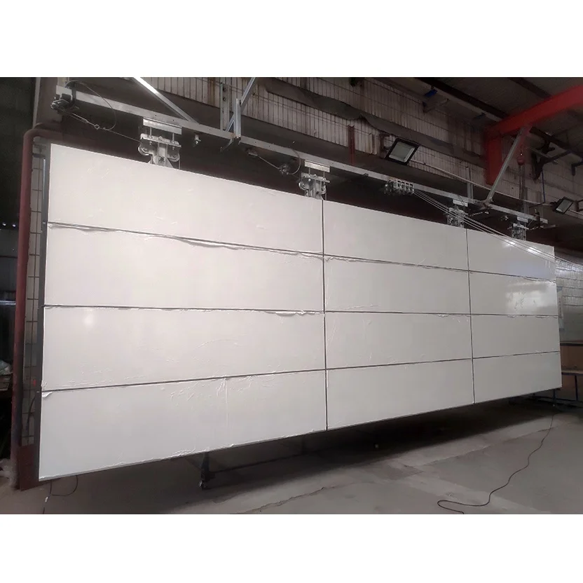 Soundproof Polyester Fiber Automatic Lifting Partition Protect Screen Dividers Motorized Wall Panel