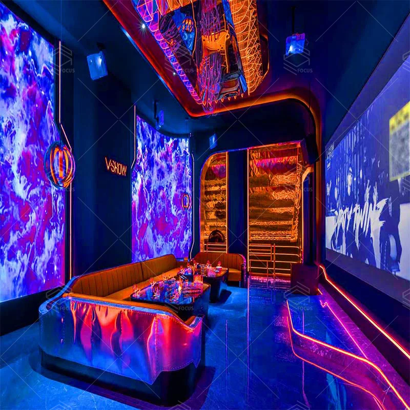 Bubble Led lighted Design modern Bar Counter Design for night club furniture