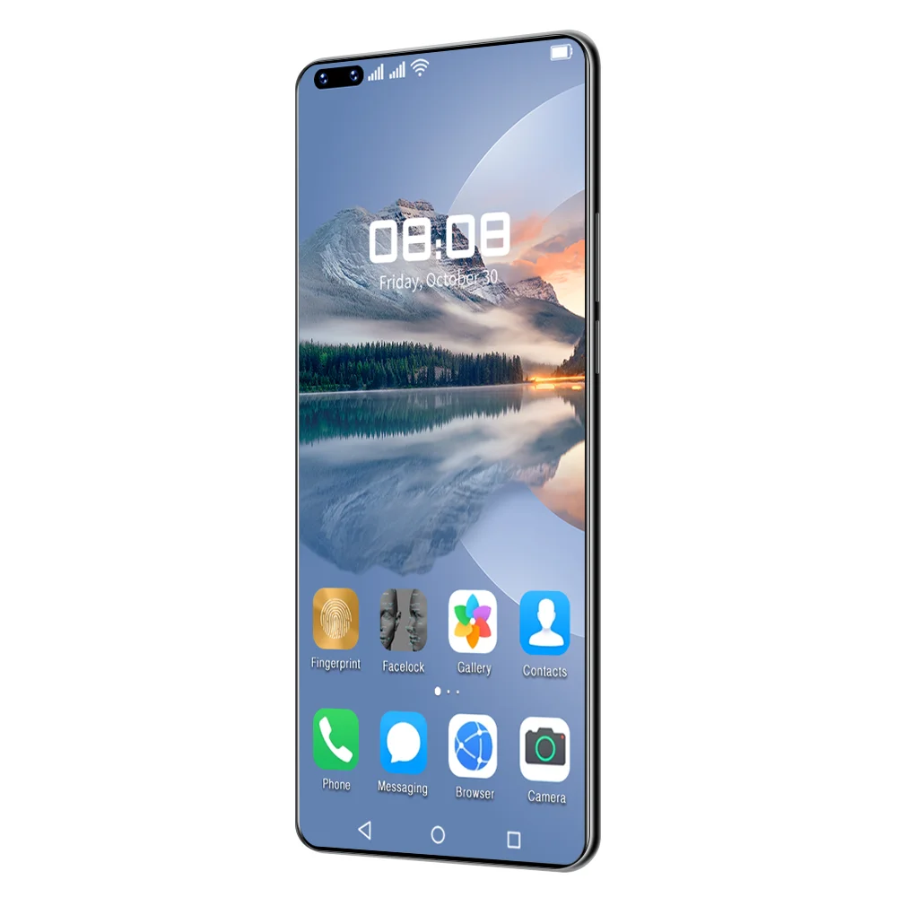 Mate40 Pro 7.3 Inch HD Screen Android Smartphones 12GB+512GB 5G LET 10-Core MTK6889 Dual SIM Mobile Phone GPS Cell Phones