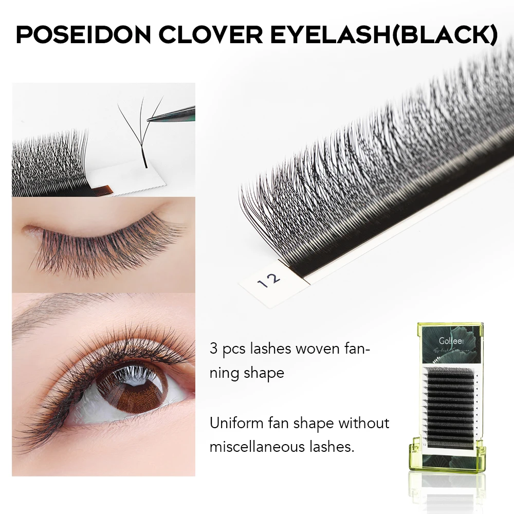 Gollee W Shape Auto Fans Eyelash Extensions Y W C D 0.05 Tryphena eyelash Mega Volume Yy Eyelash Extensions