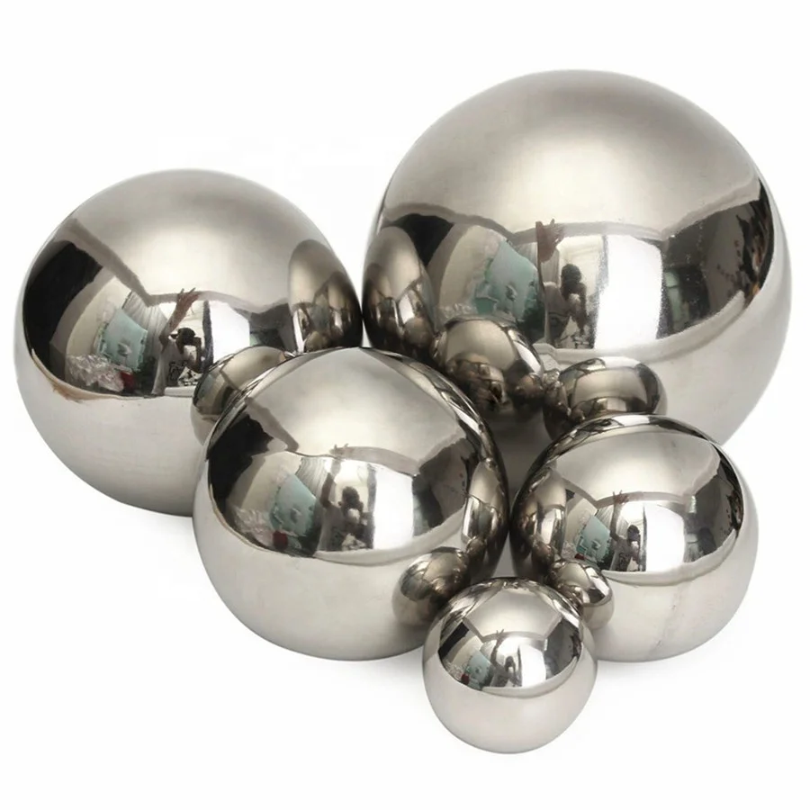 Factory 5 inch metal decorative sphere hollow stainless steel ball